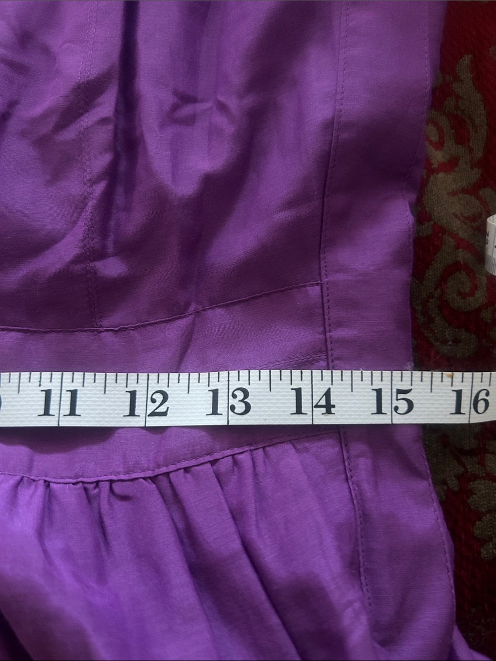 ME+EM Broderie Anglaise silk maxi elegant purple tiered dress S/M as is - Picture 9 of 11